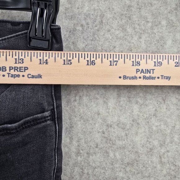 Express Jeans Fringe Legging Mid-Rise Skinny Jeans Black Denim Womens Size 6R - Picture 10 of 10